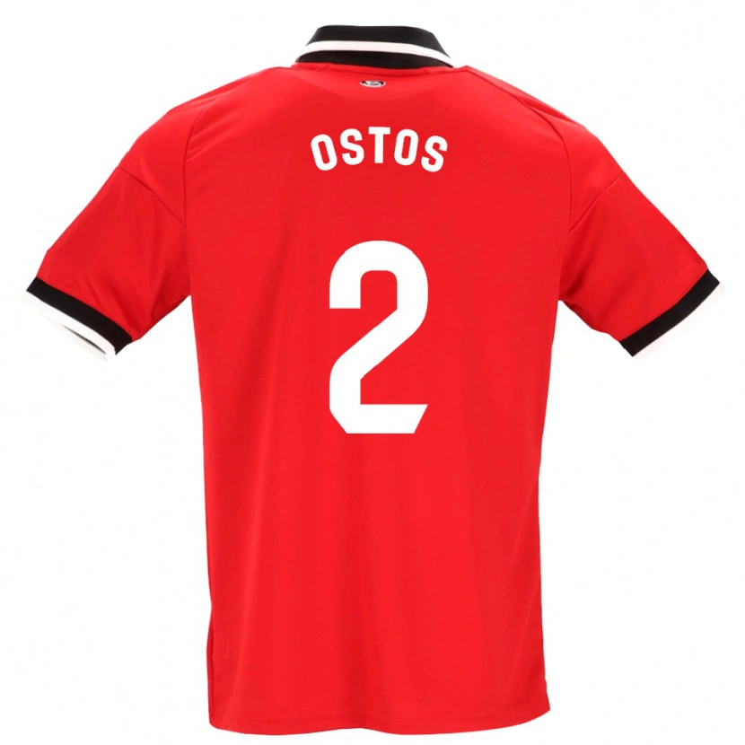 Danxen Kinderen Fran Ostos #2 Zwart Wit Rood Uitshirt Uittenue 2026/27 T-Shirt