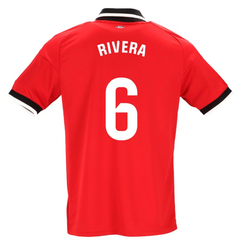 Danxen Kinderen Pablo Rivera #6 Zwart Wit Rood Uitshirt Uittenue 2026/27 T-Shirt