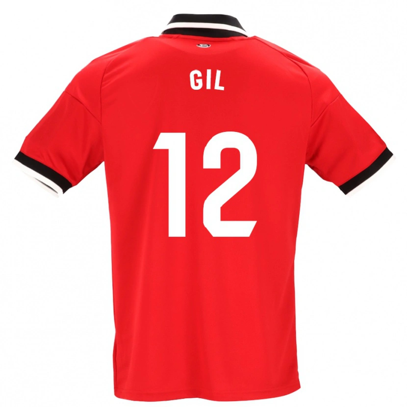 Danxen Kinderen Dani Gil #12 Zwart Wit Rood Uitshirt Uittenue 2026/27 T-Shirt