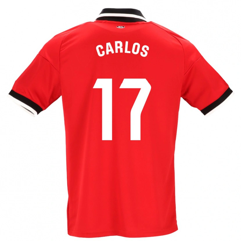 Danxen Kinderen Carlos González #17 Zwart Wit Rood Uitshirt Uittenue 2026/27 T-Shirt