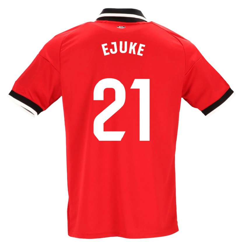 Danxen Kinderen Chidera Ejuke #21 Zwart Wit Rood Uitshirt Uittenue 2026/27 T-Shirt