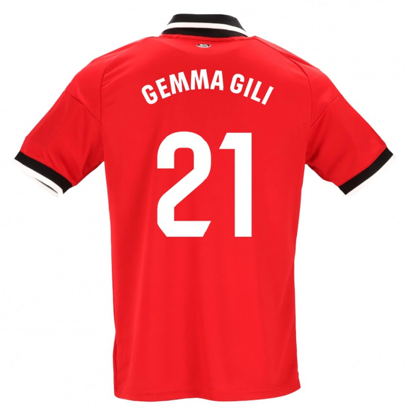 Danxen Kinderen Gemma Gili Giner #21 Zwart Wit Rood Uitshirt Uittenue 2026/27 T-Shirt
