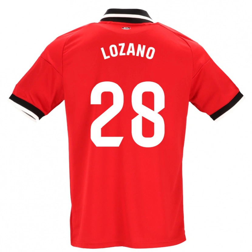 Danxen Kinderen Elena Lozano #28 Zwart Wit Rood Uitshirt Uittenue 2026/27 T-Shirt