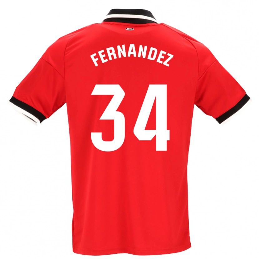 Danxen Kinderen Marc Fernández #34 Zwart Wit Rood Uitshirt Uittenue 2026/27 T-Shirt