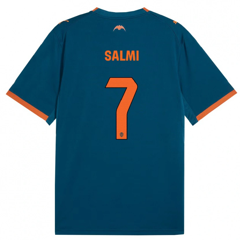 Danxen Kinderen Iina Salmi #7 Staalblauw Oranje Uitshirt Uittenue 2026/27 T-Shirt