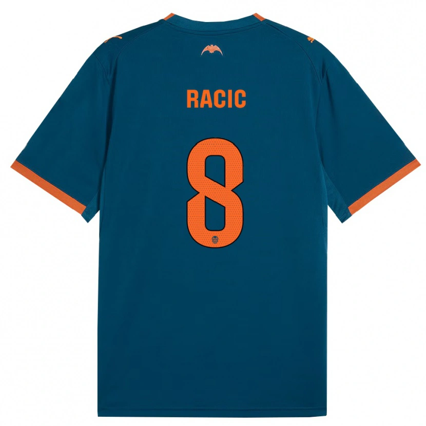 Danxen Kinderen Uros Racic #8 Staalblauw Oranje Uitshirt Uittenue 2026/27 T-Shirt