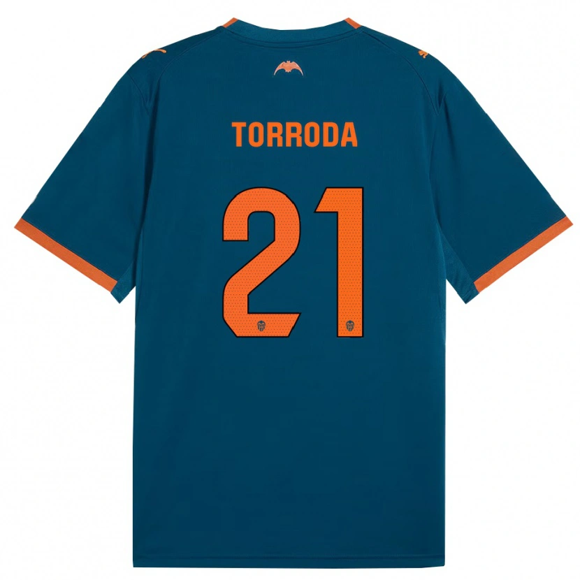 Danxen Kinderen Anna Torroda #21 Staalblauw Oranje Uitshirt Uittenue 2026/27 T-Shirt