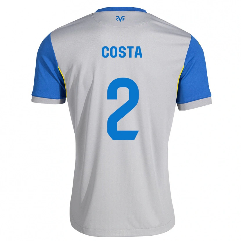 Danxen Kinderen Logan Costa #2 Dodgerblauw Grijs Uitshirt Uittenue 2026/27 T-Shirt