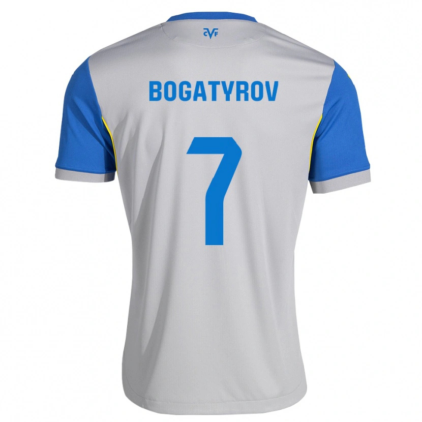 Danxen Kinderen Vladyslav Bogatyrov #7 Dodgerblauw Grijs Uitshirt Uittenue 2026/27 T-Shirt