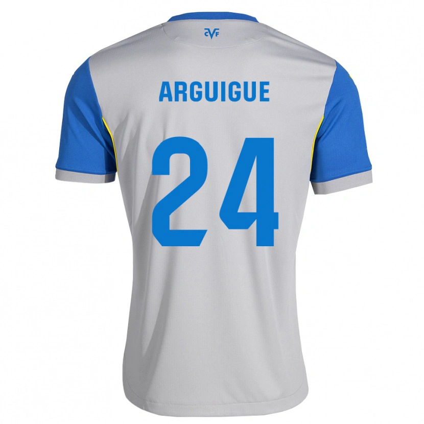 Danxen Kinderen Ayman Arguigue #24 Dodgerblauw Grijs Uitshirt Uittenue 2026/27 T-Shirt