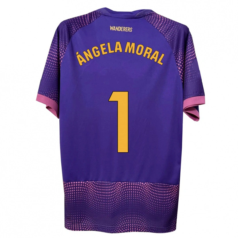 Danxen Kinderen Ángela Moral Ferrer #1 Paars Wit Roze Uitshirt Uittenue 2026/27 T-Shirt