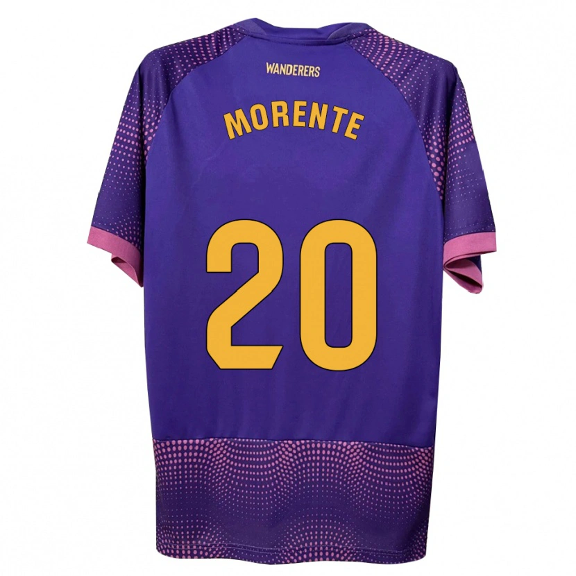 Danxen Kinderen Tete Morente #20 Paars Wit Roze Uitshirt Uittenue 2026/27 T-Shirt