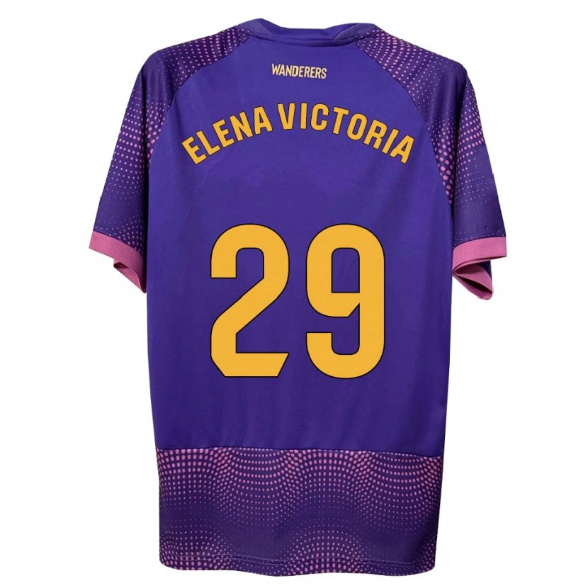 Danxen Kinderen Elena Victoria Mas Berna #29 Paars Wit Roze Uitshirt Uittenue 2026/27 T-Shirt