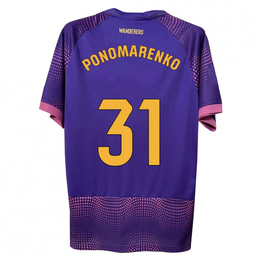 Danxen Kinderen Borys Ponomarenko #31 Paars Wit Roze Uitshirt Uittenue 2026/27 T-Shirt