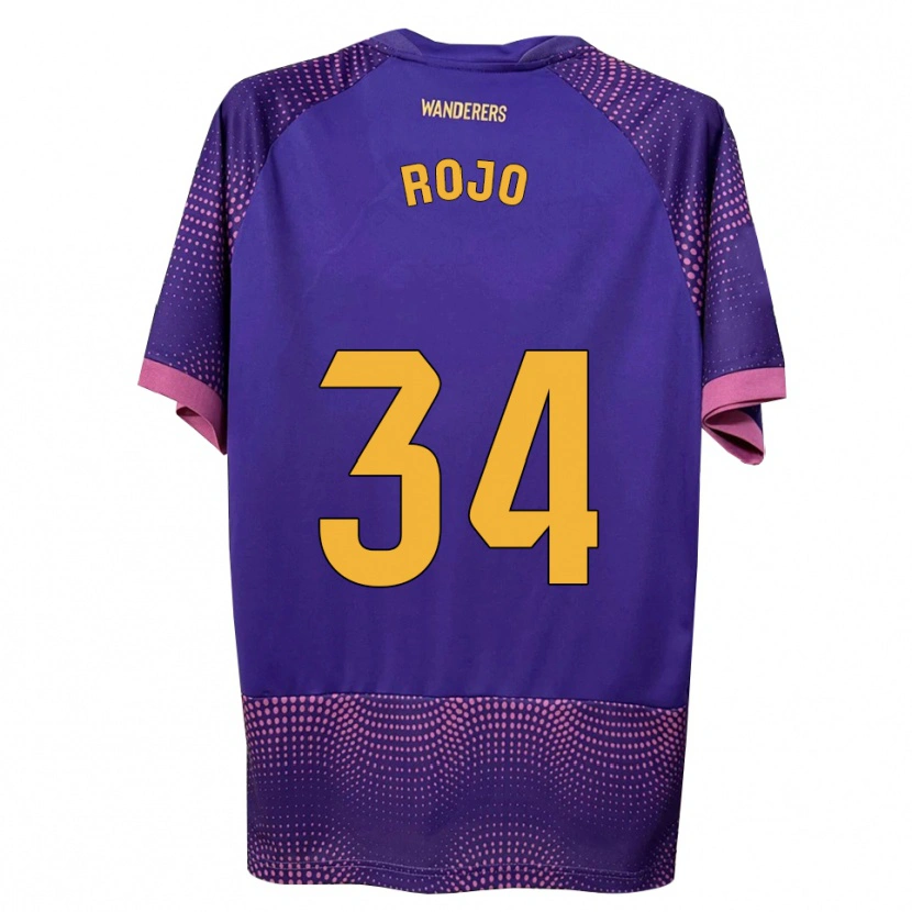 Danxen Kinderen Pablo Rojo #34 Paars Wit Roze Uitshirt Uittenue 2026/27 T-Shirt