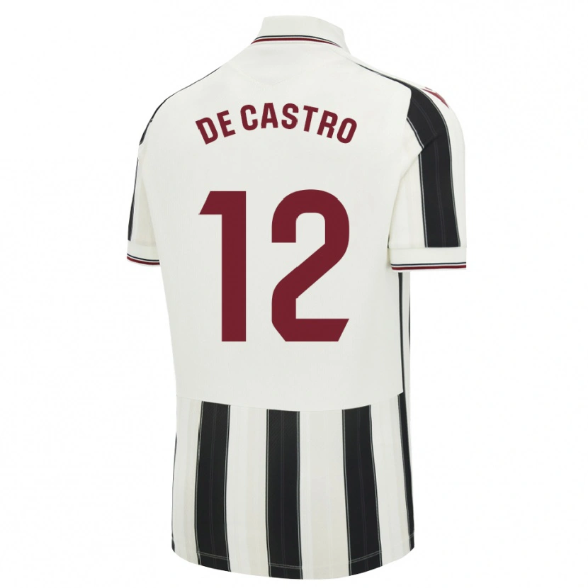Danxen Kinderen Asier De Castro #12 Zwart Wit Rood Uitshirt Uittenue 2026/27 T-Shirt