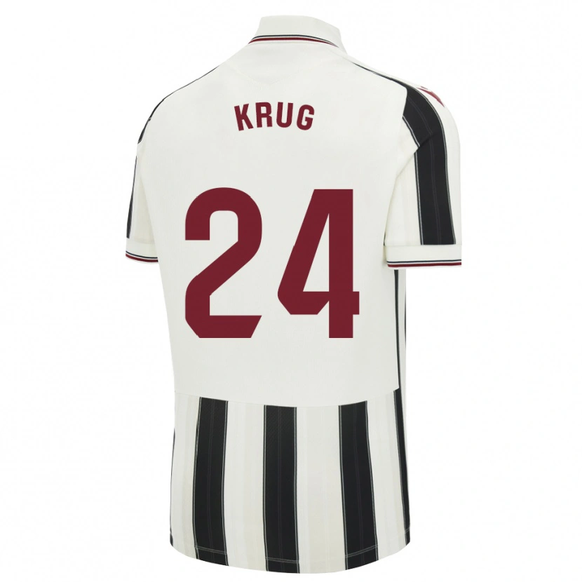 Danxen Kinderen Martín Krug #24 Zwart Wit Rood Uitshirt Uittenue 2026/27 T-Shirt