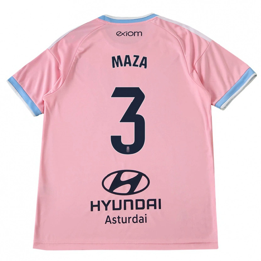 Danxen Kinderen Óscar Maza #3 Centaurieblauw Roze Uitshirt Uittenue 2026/27 T-Shirt