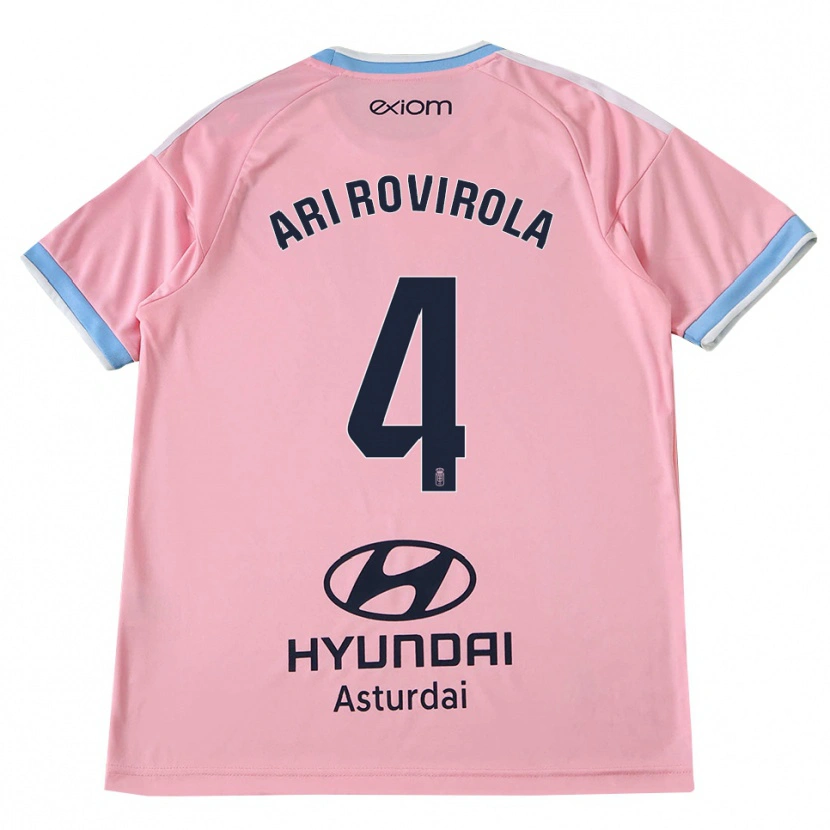 Danxen Kinderen Ari Rovirola #4 Centaurieblauw Roze Uitshirt Uittenue 2026/27 T-Shirt
