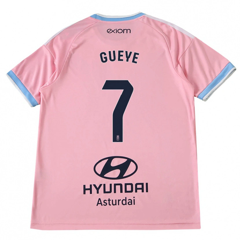 Danxen Kinderen Lamine Gueye #7 Centaurieblauw Roze Uitshirt Uittenue 2026/27 T-Shirt