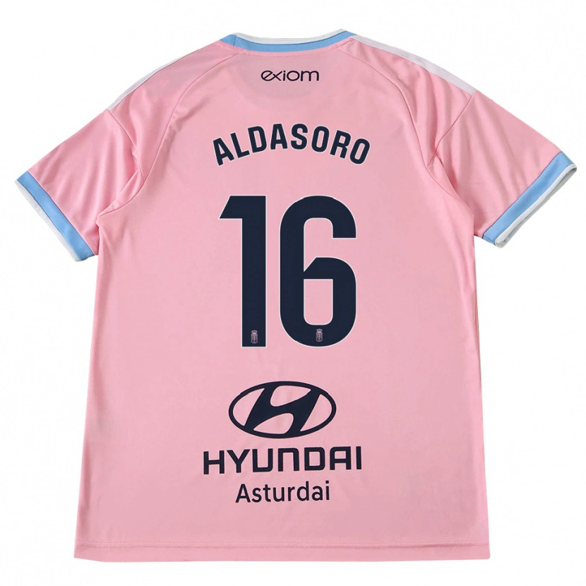 Danxen Kinderen Aritz Aldasoro #16 Centaurieblauw Roze Uitshirt Uittenue 2026/27 T-Shirt