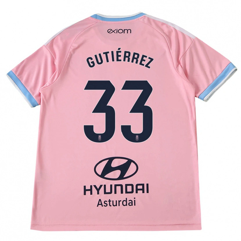 Danxen Kinderen Raúl Gutiérrez #33 Centaurieblauw Roze Uitshirt Uittenue 2026/27 T-Shirt