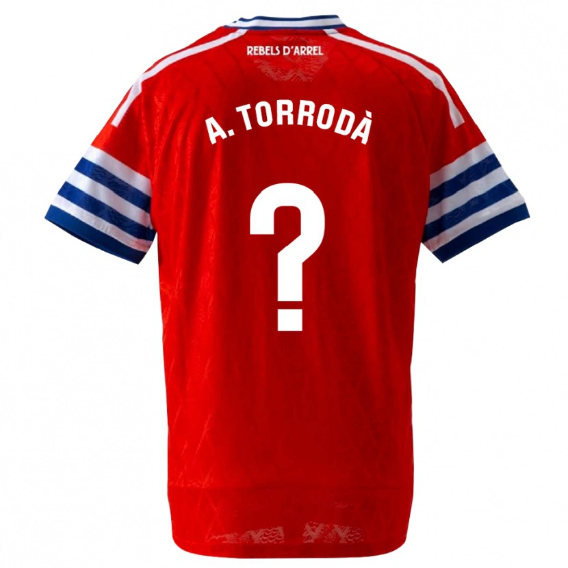 Danxen Kinderen Anna Torrodà Ricard #0 Koninklijk Blauw Rood Uitshirt Uittenue 2026/27 T-Shirt