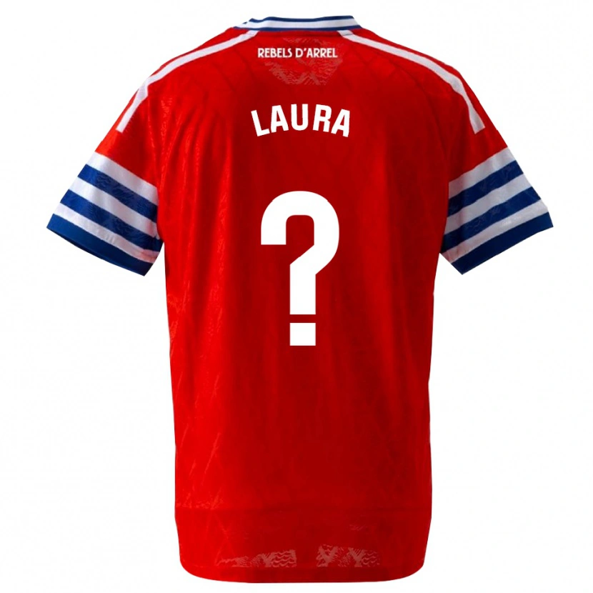 Danxen Kinderen Laura Martínez González #0 Koninklijk Blauw Rood Uitshirt Uittenue 2026/27 T-Shirt