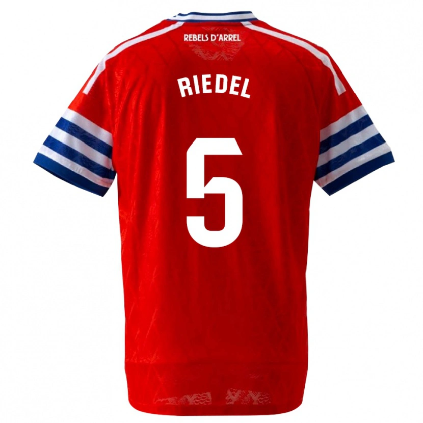 Danxen Kinderen Clemens Riedel #5 Koninklijk Blauw Rood Uitshirt Uittenue 2026/27 T-Shirt