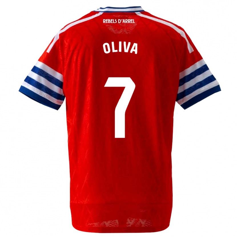 Danxen Kinderen Hugo Oliva #7 Koninklijk Blauw Rood Uitshirt Uittenue 2026/27 T-Shirt