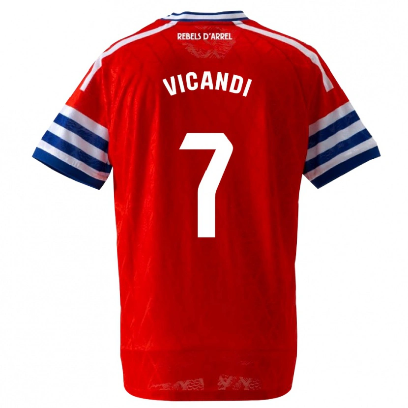 Danxen Kinderen Aimar Vicandi #7 Koninklijk Blauw Rood Uitshirt Uittenue 2026/27 T-Shirt
