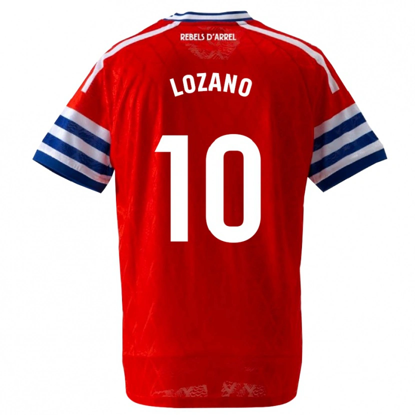 Danxen Kinderen Pol Lozano #10 Koninklijk Blauw Rood Uitshirt Uittenue 2026/27 T-Shirt
