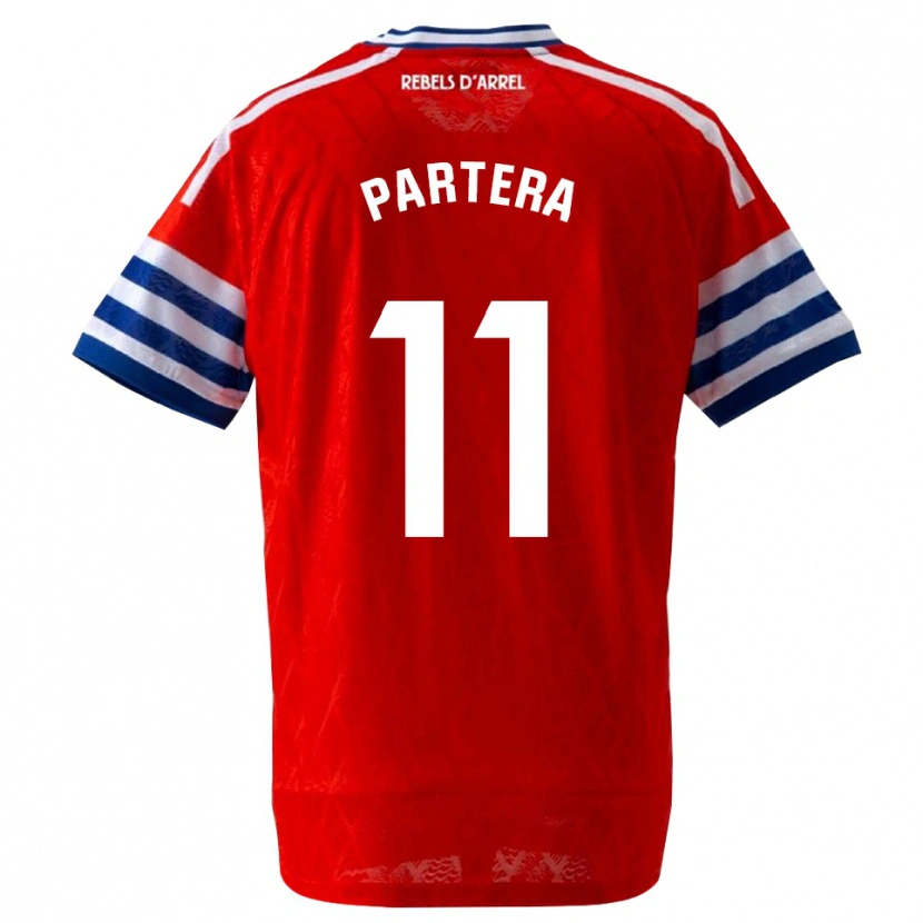 Danxen Kinderen Álex Partera #11 Koninklijk Blauw Rood Uitshirt Uittenue 2026/27 T-Shirt