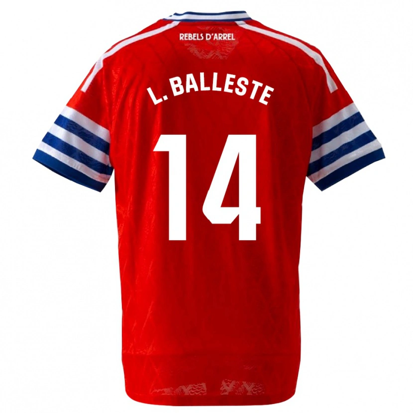 Danxen Kinderen Laia Balleste Sciora #14 Koninklijk Blauw Rood Uitshirt Uittenue 2026/27 T-Shirt