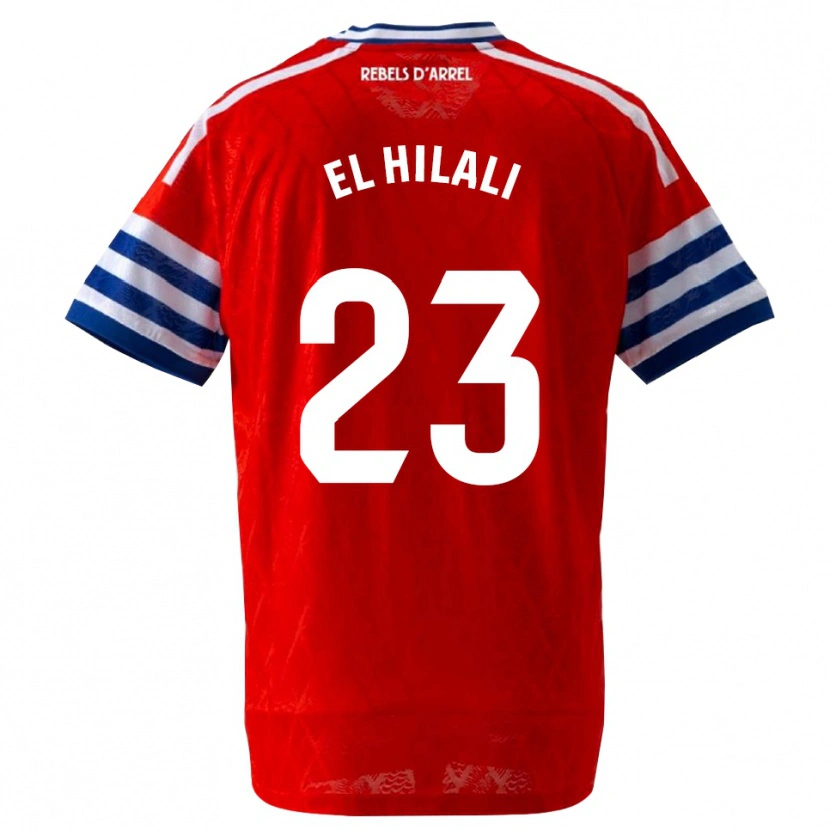 Danxen Kinderen Omar El Hilali #23 Koninklijk Blauw Rood Uitshirt Uittenue 2026/27 T-Shirt