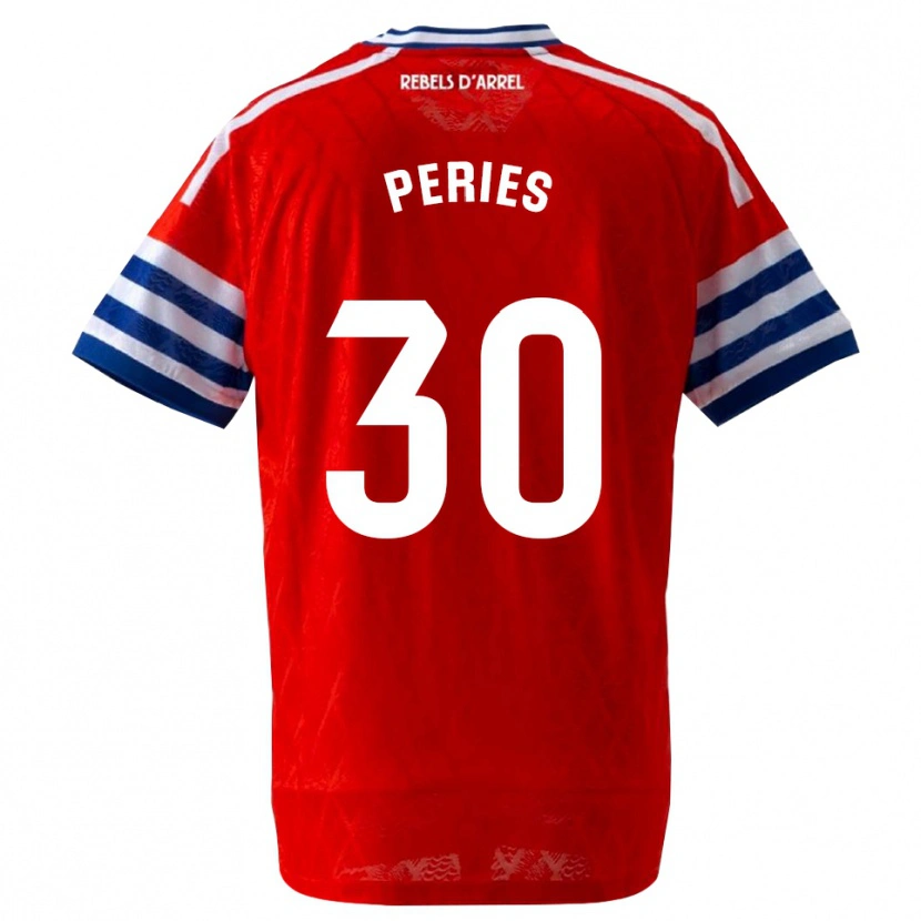 Danxen Kinderen Jan Peries #30 Koninklijk Blauw Rood Uitshirt Uittenue 2026/27 T-Shirt