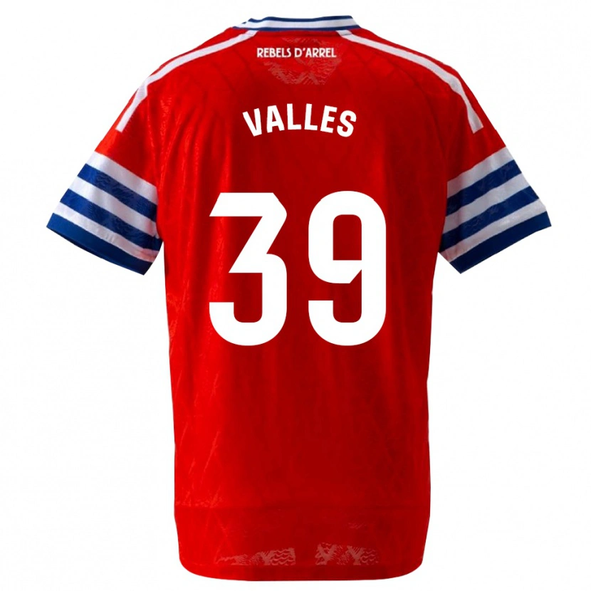 Danxen Kinderen Gastón Valles #39 Koninklijk Blauw Rood Uitshirt Uittenue 2026/27 T-Shirt