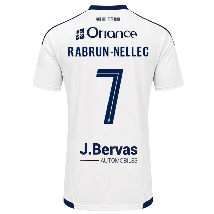 Danxen Kinderen Yannis Rabrun-Nellec #7 Marineblauw Wit Uitshirt Uittenue 2026/27 T-Shirt