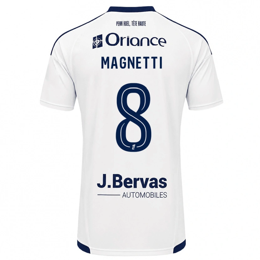 Danxen Kinderen Hugo Magnetti #8 Marineblauw Wit Uitshirt Uittenue 2026/27 T-Shirt