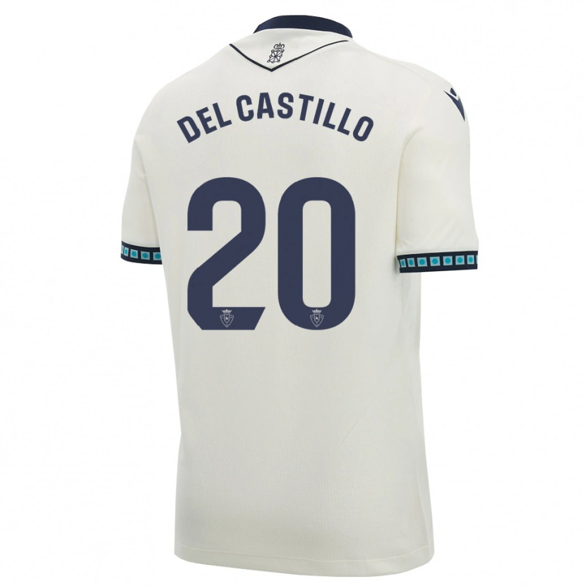 Danxen Kinderen Romain Del Castillo #20 Wit Zwart Licht Hemelsblauw Uitshirt Uittenue 2026/27 T-Shirt