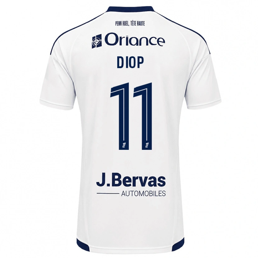 Danxen Kinderen Samba Diop #11 Marineblauw Wit Uitshirt Uittenue 2026/27 T-Shirt
