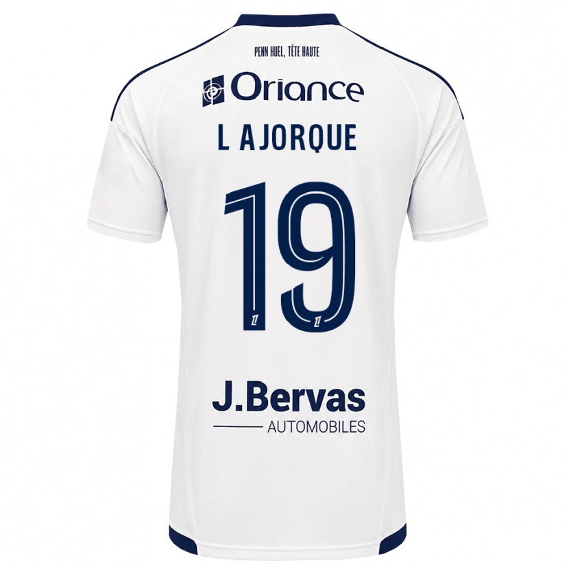 Danxen Kinderen Ludovic Ajorque #19 Marineblauw Wit Uitshirt Uittenue 2026/27 T-Shirt