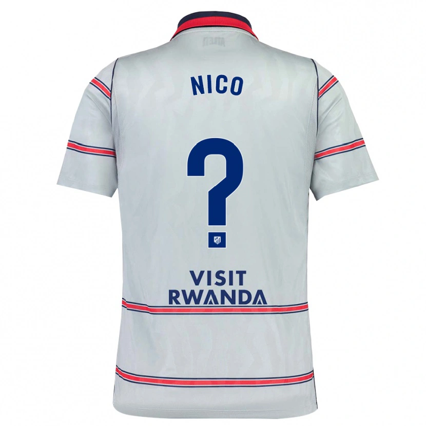 Danxen Kinderen Nico Fernández #0 Grijs Rood Marineblauw Thuisshirt Derde Tenue 2026/27 T-Shirt