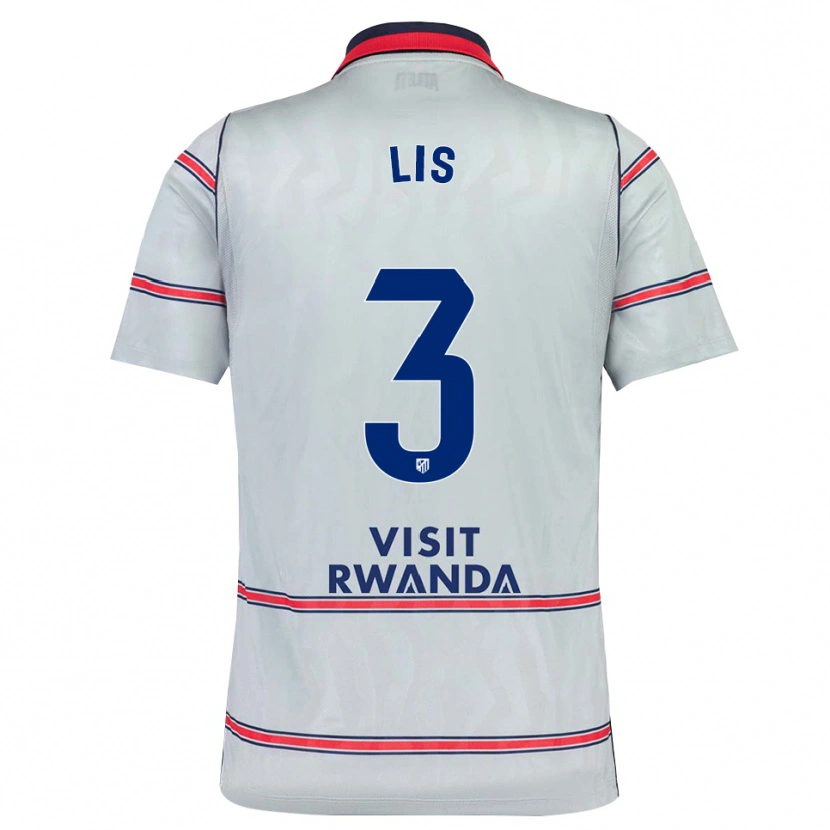 Danxen Kinderen Adrian Lis #3 Grijs Rood Marineblauw Thuisshirt Derde Tenue 2026/27 T-Shirt