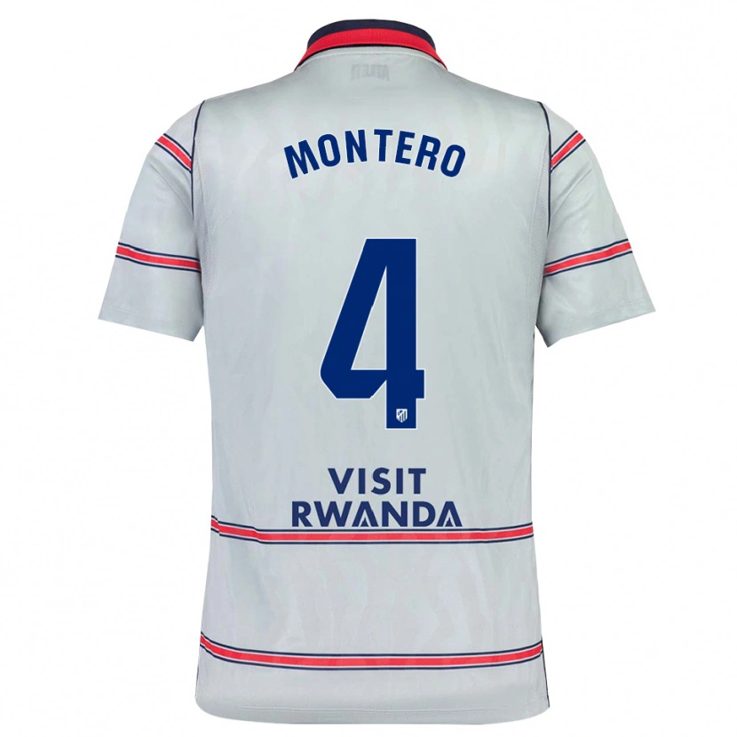 Danxen Kinderen Francisco Montero #4 Grijs Rood Marineblauw Thuisshirt Derde Tenue 2026/27 T-Shirt