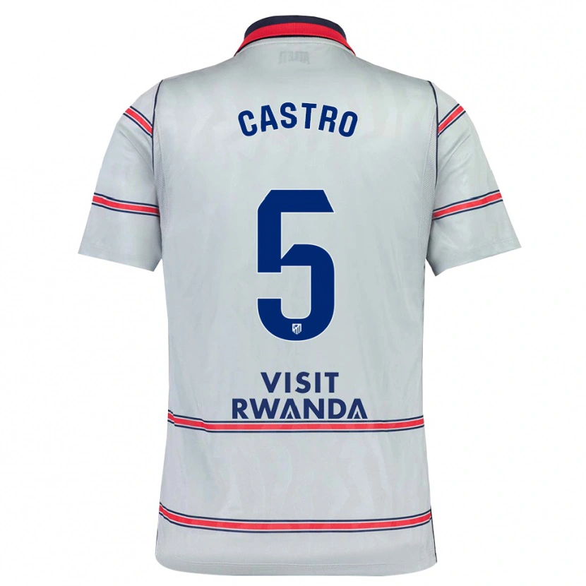 Danxen Kinderen Oscar Castro #5 Grijs Rood Marineblauw Thuisshirt Derde Tenue 2026/27 T-Shirt