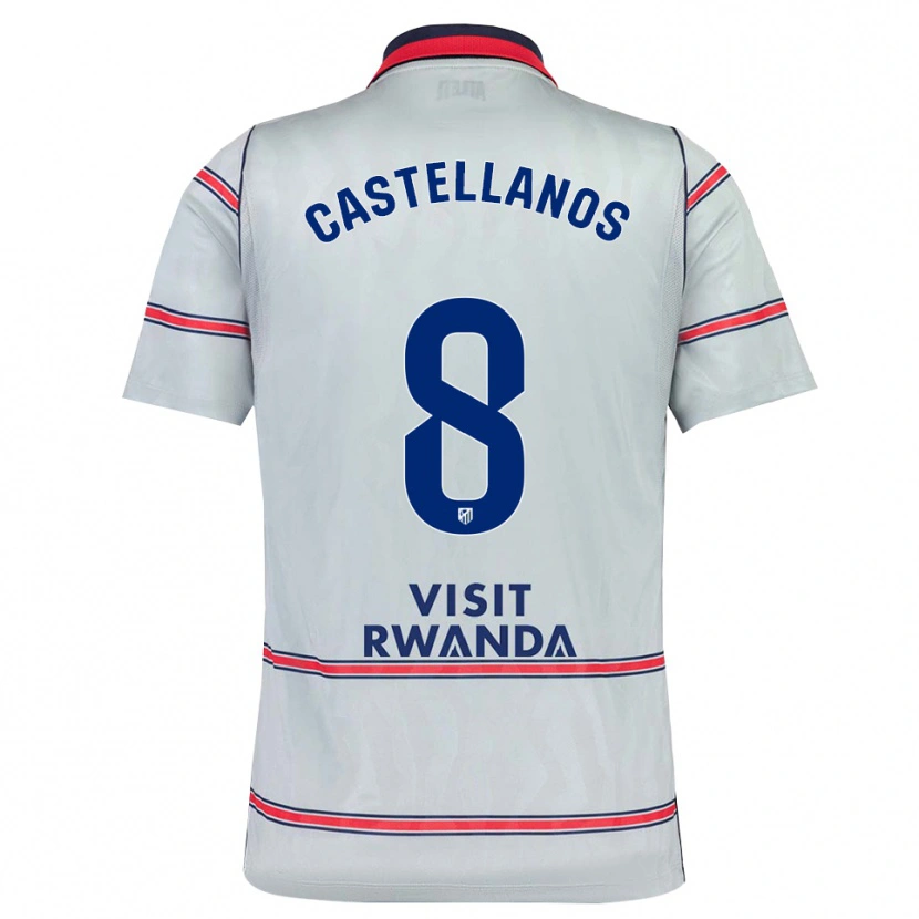 Danxen Kinderen Jorge Castellanos #8 Grijs Rood Marineblauw Thuisshirt Derde Tenue 2026/27 T-Shirt
