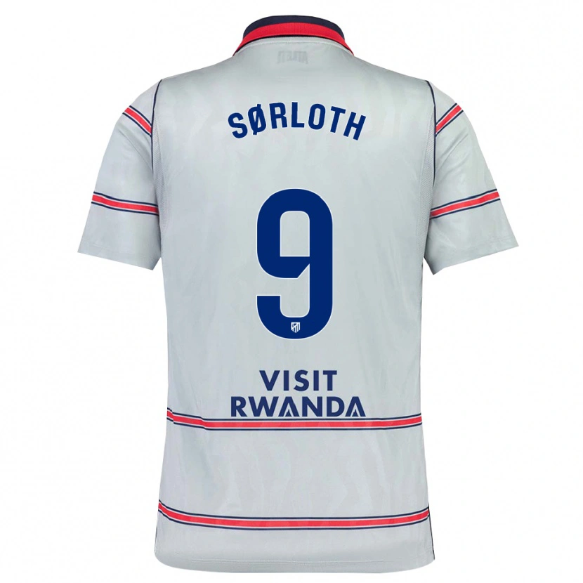 Danxen Kinderen Alexander Sørloth #9 Grijs Rood Marineblauw Thuisshirt Derde Tenue 2026/27 T-Shirt