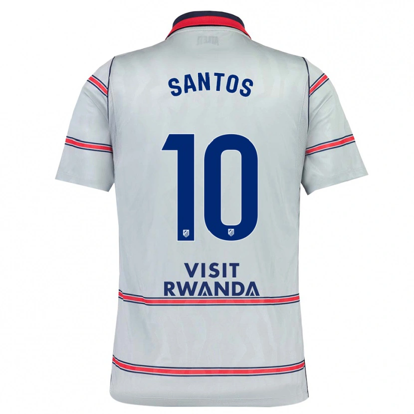 Danxen Kinderen Leicy Santos #10 Grijs Rood Marineblauw Thuisshirt Derde Tenue 2026/27 T-Shirt