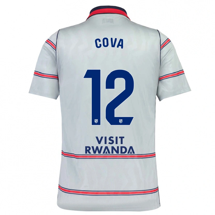 Danxen Kinderen Adrian Cova #12 Grijs Rood Marineblauw Thuisshirt Derde Tenue 2026/27 T-Shirt
